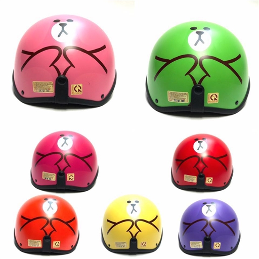 nón gấu cute , nón gấu line , nón gấu , line helmet , nón bảo hiểm line