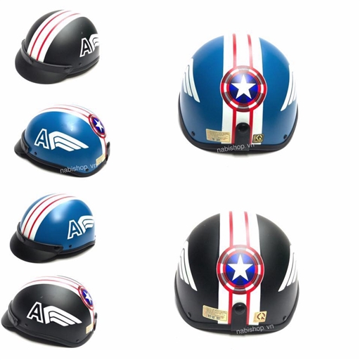 nón captain american , nón đội trưởng mỹ , non bao hiem sieu anh hung  , nón bảo hiểm siêu anh hùng , nón bảo hiểm captian