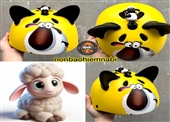 Mũ bảo hiểm trẻ em Cừu 3D dễ thương cho bé yêu❤️