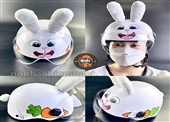Mũ bảo hiểm Rabbit Snowball hoạt hình thú cưng thỏ Bunny Bosss cao cấp Tặng Kính Kèm Tai - Chuẩn nét từng chi tiết