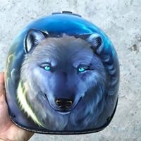 sơn vẽ chân dung , vẽ nón bảo hiểm , design nón bảo hiểm , sơn nón bảo hiểm , vẽ airbrush chân dung