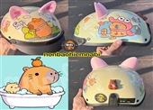 Mũ Bảo Hiểm Capybara Kính Da Cao Cấp
