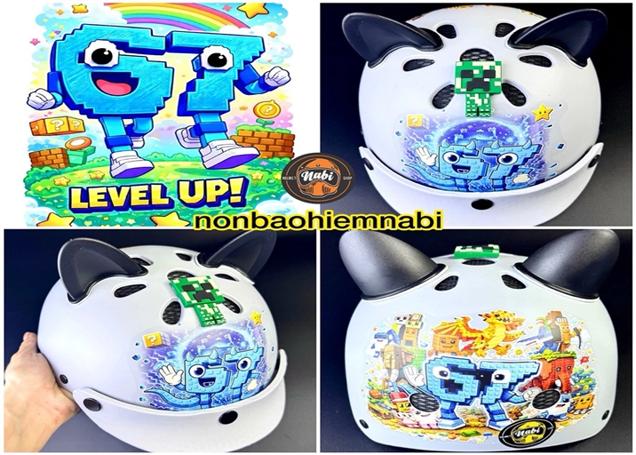 MŨ BẢO HIỂM TRẺ EM BRAINROT SIX SEVEN 67