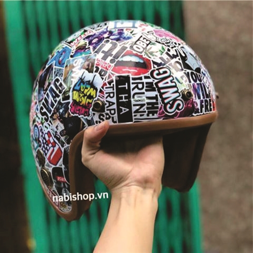 nón sticker , nón dán sticker , non bao hiem sticker , nón bảo hiểm sticker , non sticker dep