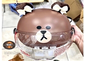 Mũ bảo hiểm gấu brown tặng tai kèm kính 🐻 siêu siêu dễ thương