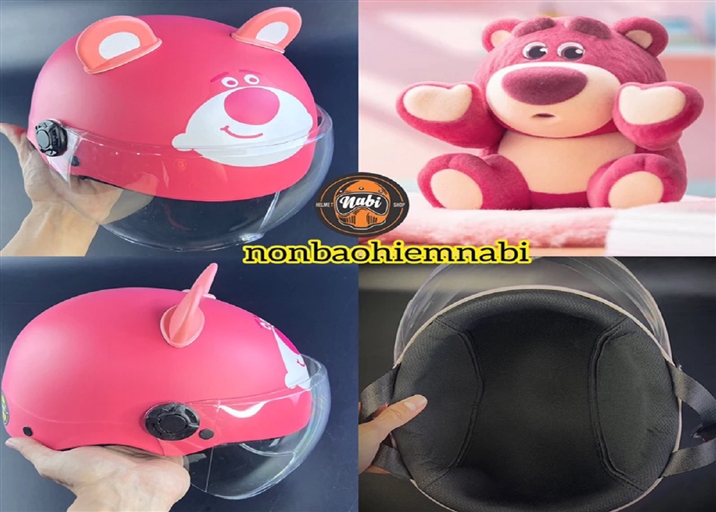 Mũ bảo hiểm trẻ em Gấu dễ thương cho bé yêu❤️