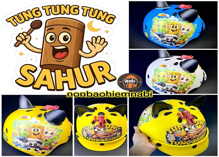 Mũ Bảo Hiểm Tung Tung Tung Sahur Trẻ Em 
