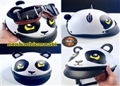Mũ bảo hiểm kính Panda cao cấp Tặng tai - Siêu dễ thương
