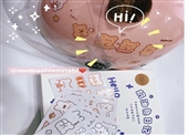 Mũ bảo hiểm tai Gấu siêu xinh ( Nguyên set Nón + Kính +Tai + 4 bộ sticker ngẫu nhiên )