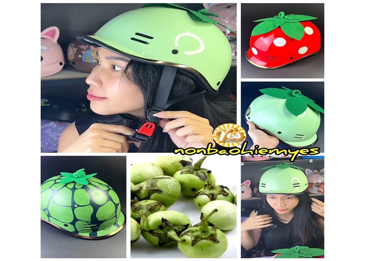 MŨ BẢO HIỂM TRÁI CÀ PHÁO ĐỘC LẠ